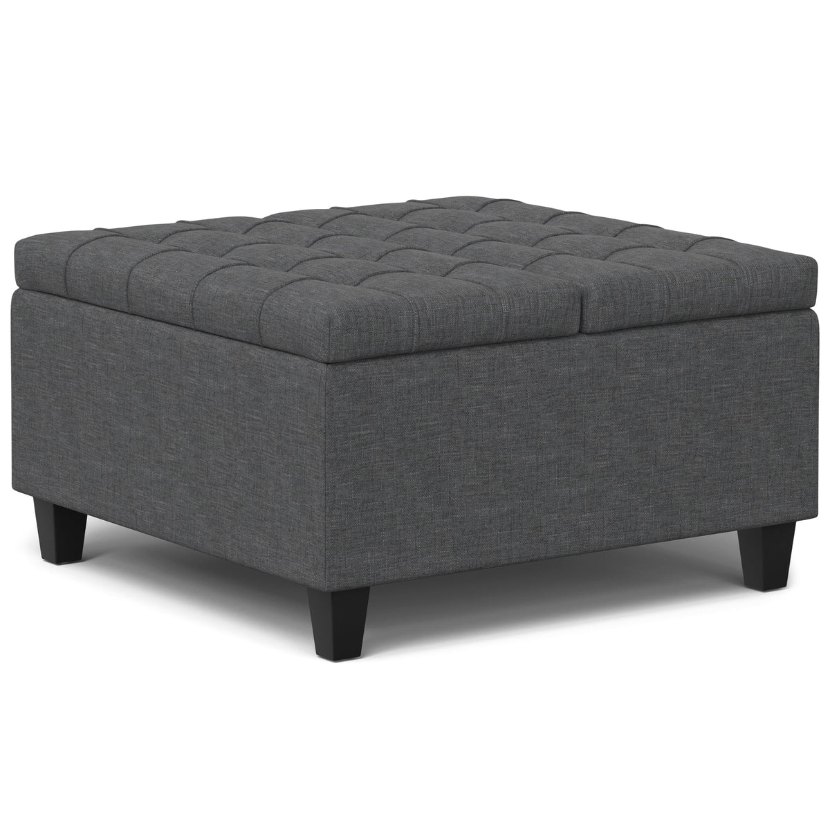 Harrison 30 Inch Wide Small Square Coffee Table Storage Ottoman