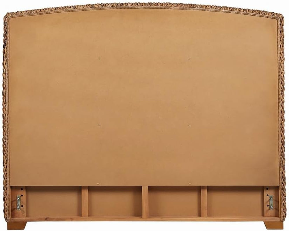 Hand Woven Banana Leaf Queen Size Headboard Amber