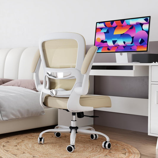 Ergonomic Office Chair With Mesh Back 330 Lb Capacity Beige