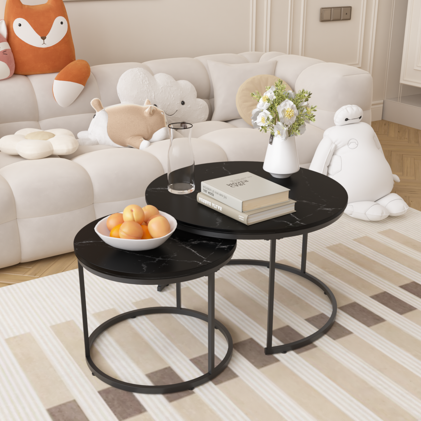 27.6" Nesting Coffee Table Set of 2