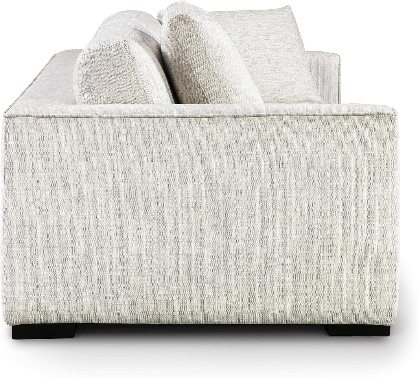 Capri Fabric Sofa Bright Ash Down Pillows Modern Living