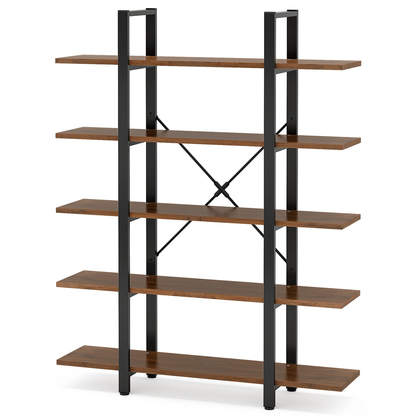 Vintage Industrial 5-Tier Bookshelf