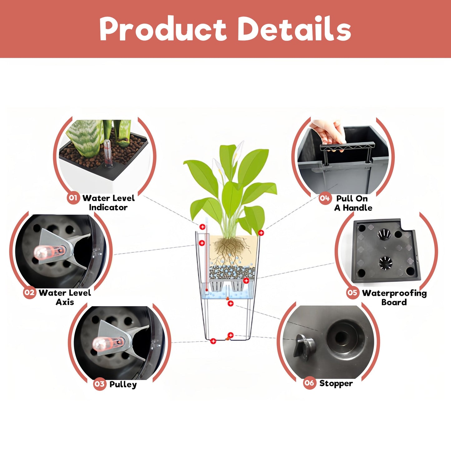30 In Tall Large Flower Pots Planter