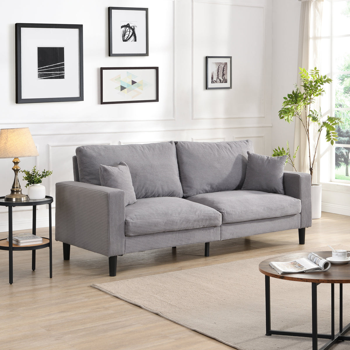 74" High Resilience Three Seater Sofa