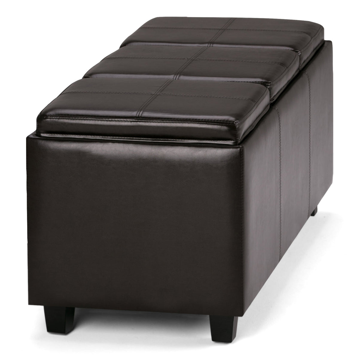 Avalon 42 Inch Wide Storage Ottoman in Tanners