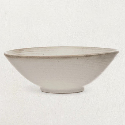 White Matte Stoneware Glazed Bowl