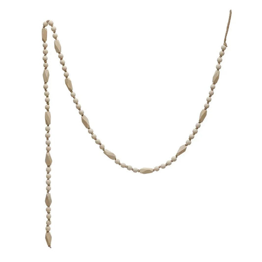 72" Paulowina Wood Bead Garland Decor