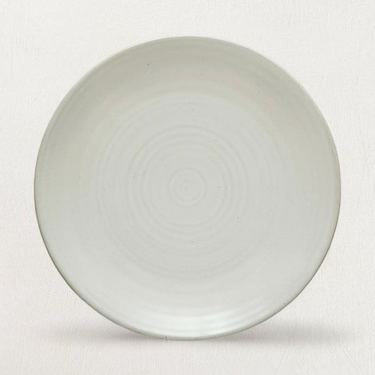 Stoneware Dinner Plate with White Matte Glaze