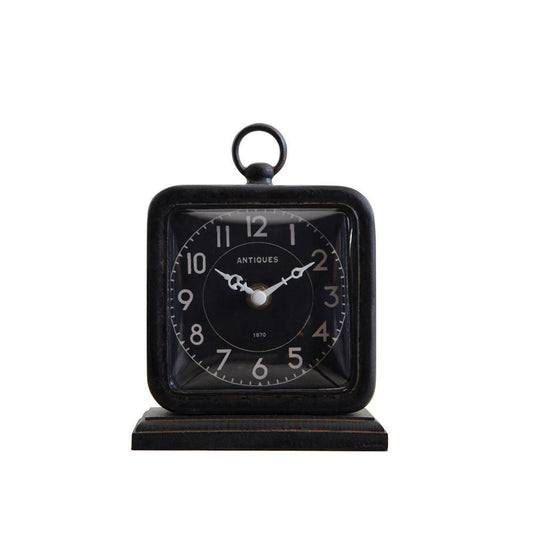 Vintage-Style Pewter Table Clock