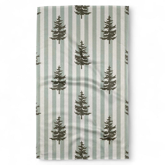 Fir Real Geometry Tea Towel