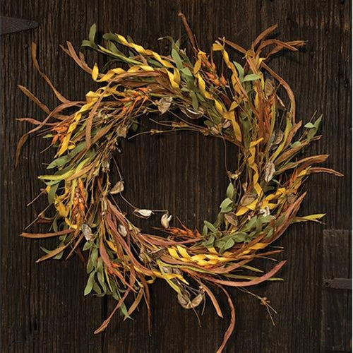 Fall Wheat & Grass Wreath 20"