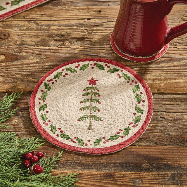 Feather Tree Printed Braided Trivet