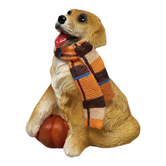 Charming Harvest Golden Retriever Figurine