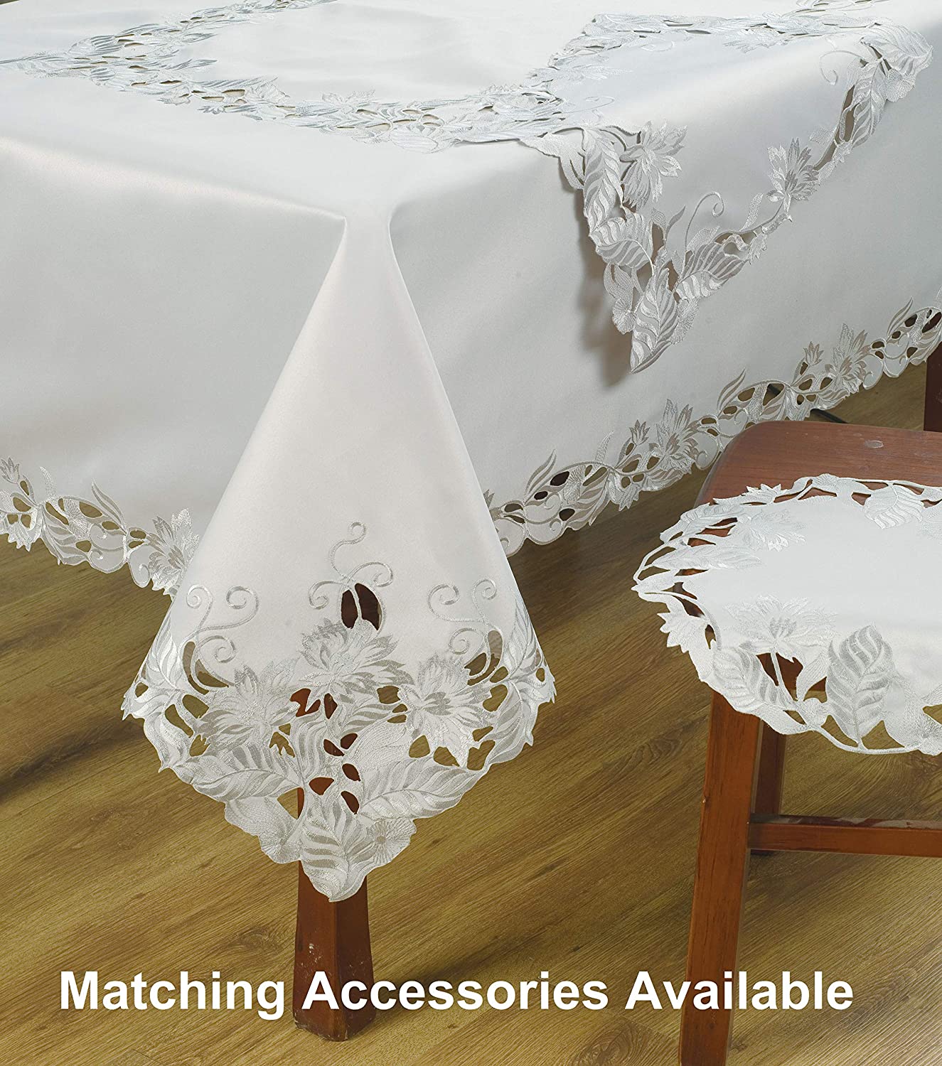 Linen Placemat Doilies - Round Gray Table Mats for Rustic Dining Table Protection