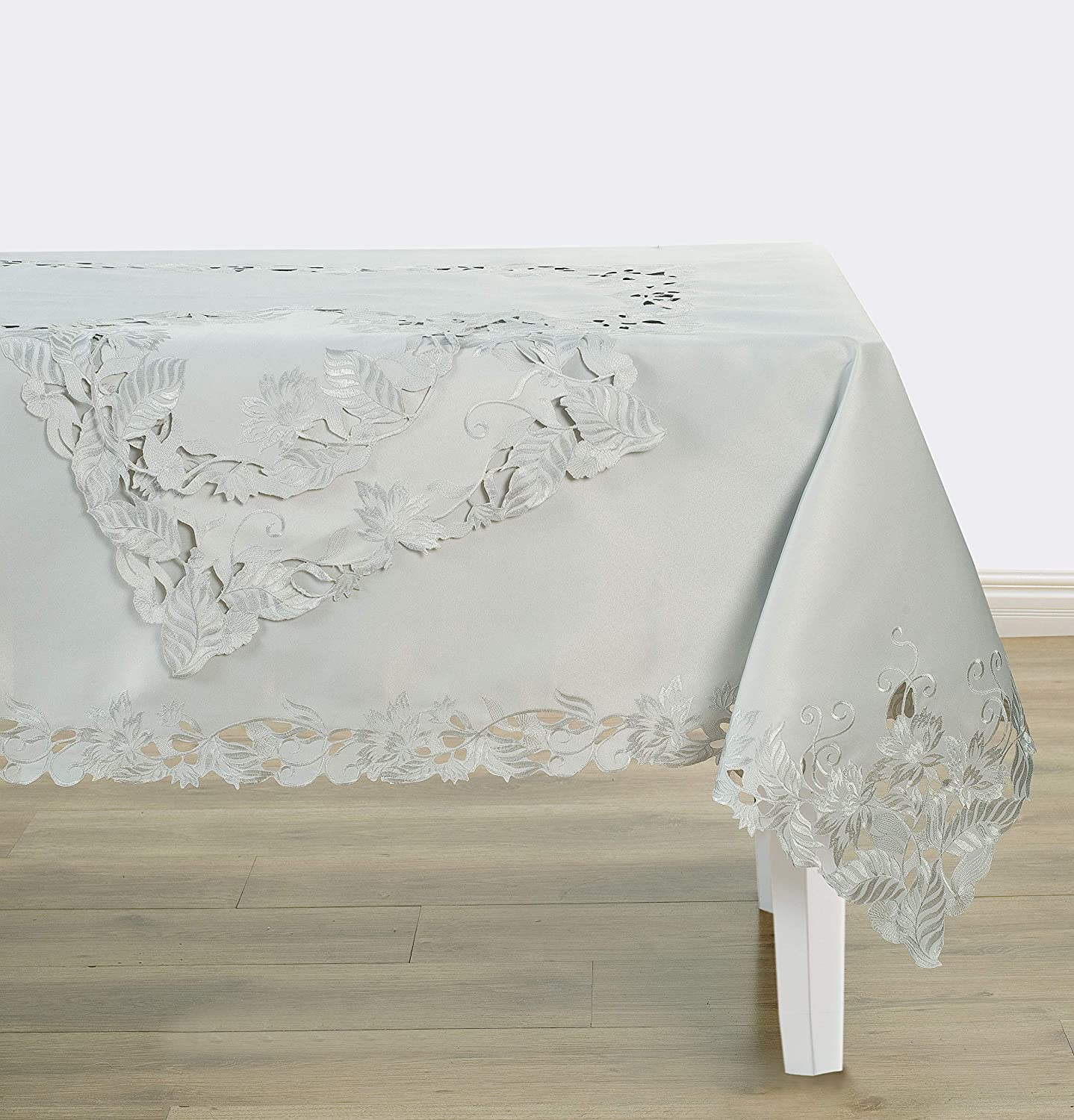 Linen Placemat Doilies - Round Gray Table Mats for Rustic Dining Table Protection