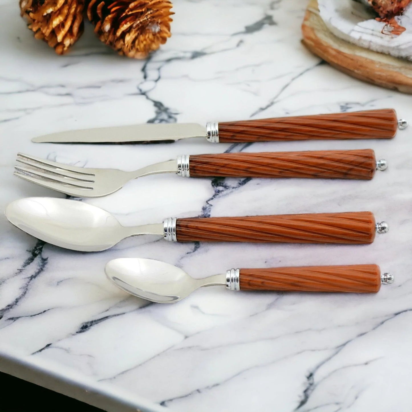 Flatware with Wood Handles