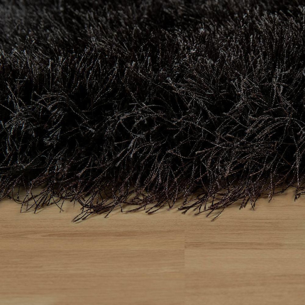 Fluffy Rug Shaggy For Living Room Soft & Shimmering - Black
