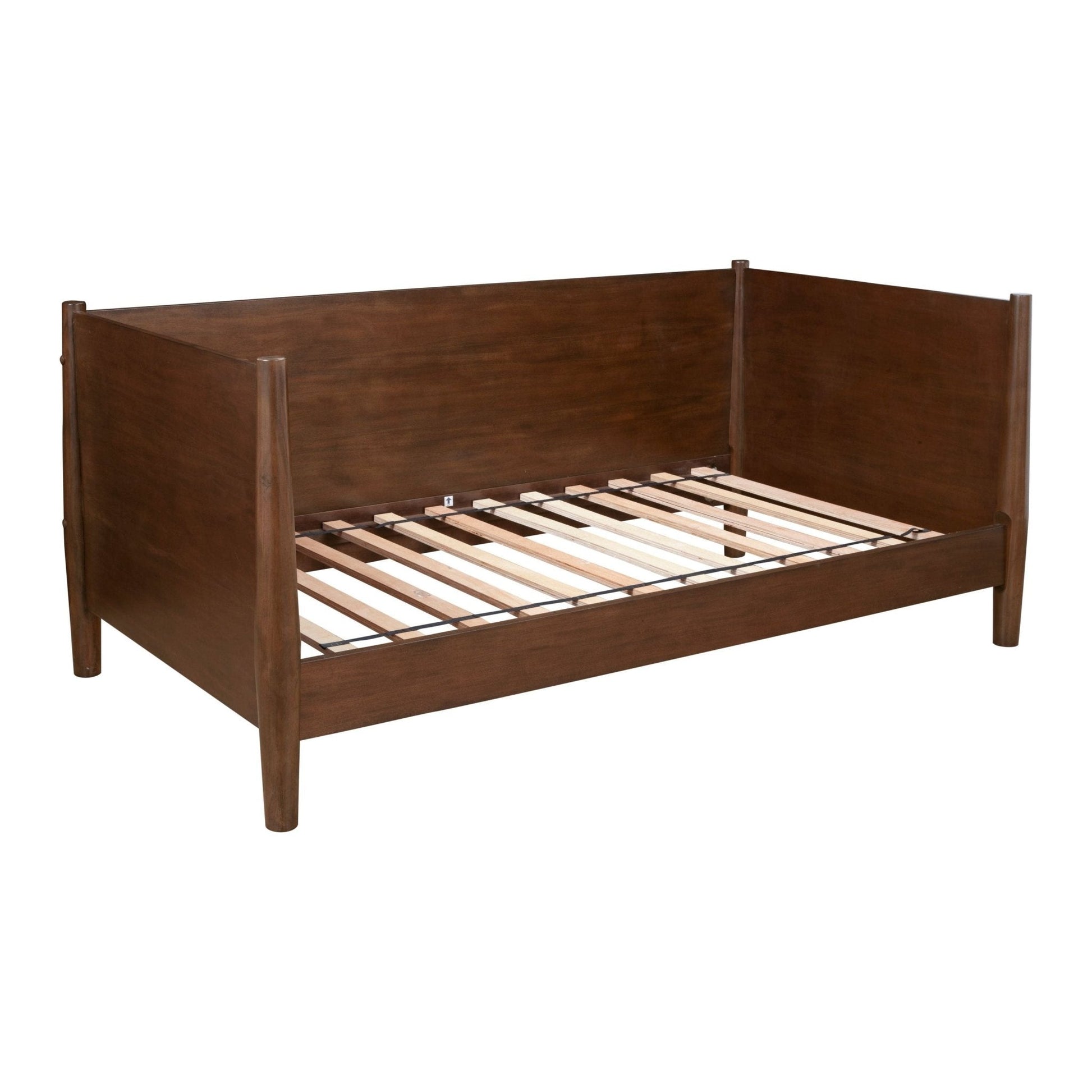Flynn Day Bed in Walnut featuring sturdy solid Mahogany frame and classic Mid-Century Modern design.