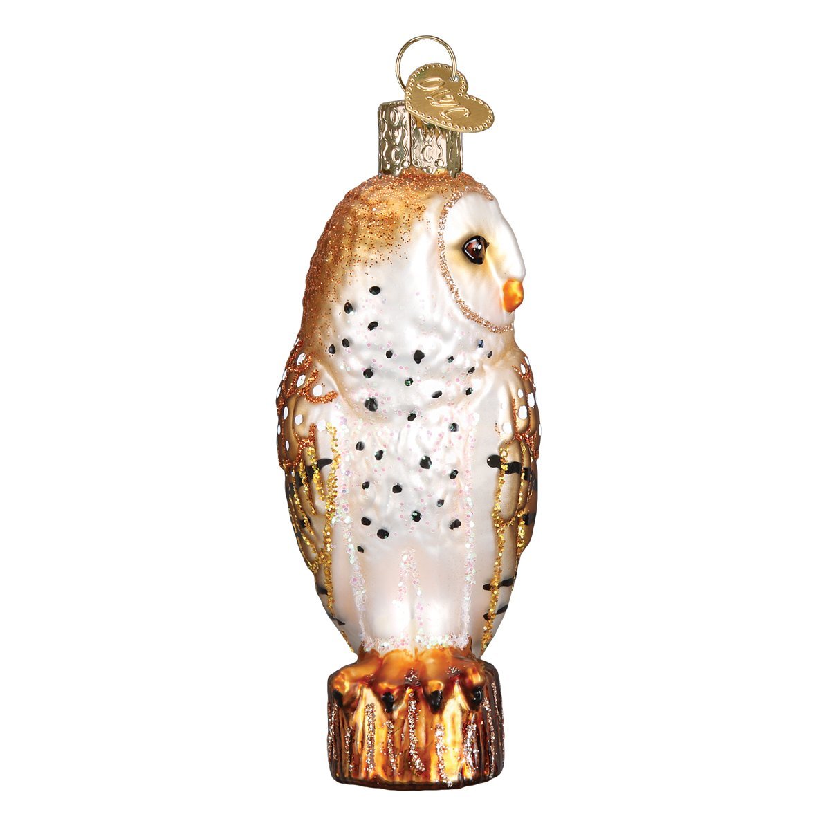 Barn Owl Glass Ornament