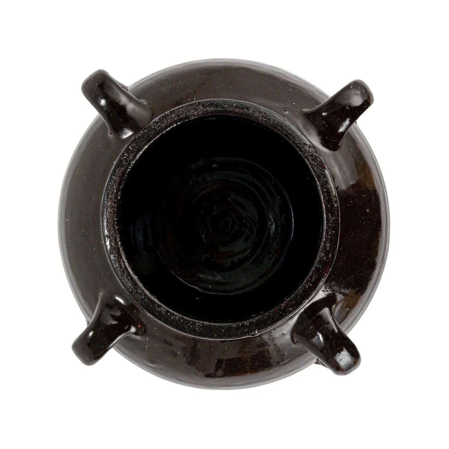 Found Black Clay Jar with Handles