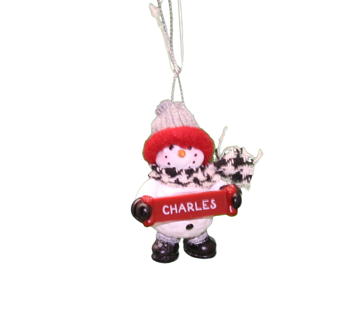 Cozy Snowman Ornament (Letters A - F) -