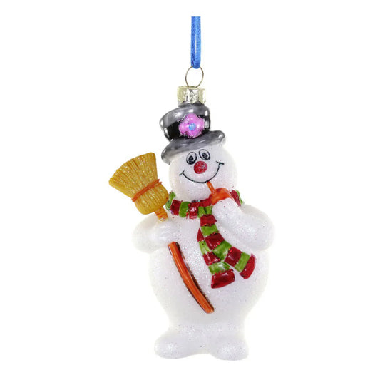 Frosty the Snowman Glass Ornament