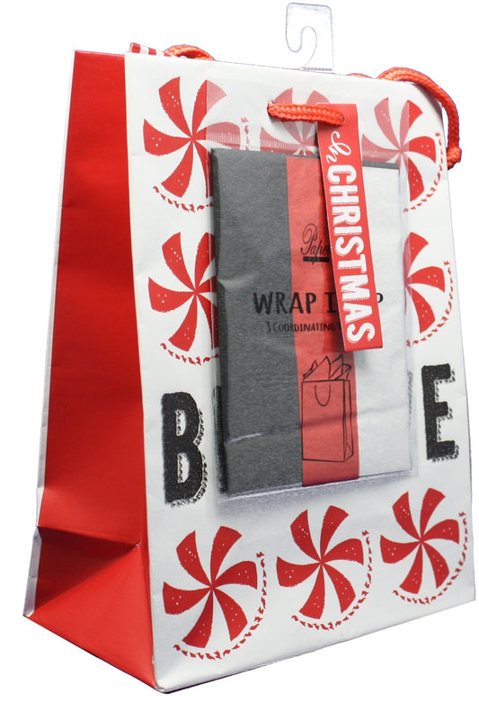 Contemporary Gift Bag With Tissue - Believe Medium