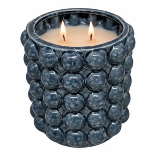 2 Wick Sunkissed Scented Candle in Blue Ceramic Jar