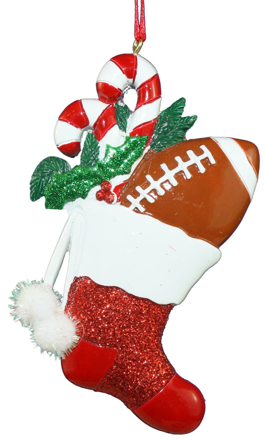 4.3 Inch Football Resin Sports Sock Ornament