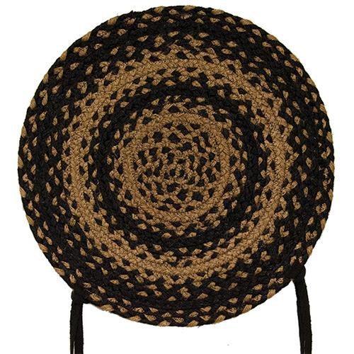 Braided Ebony Chair Pad