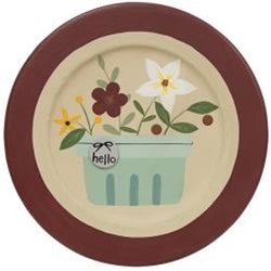 Hello and Smile Strawberry Basket Plate 2 asstd.