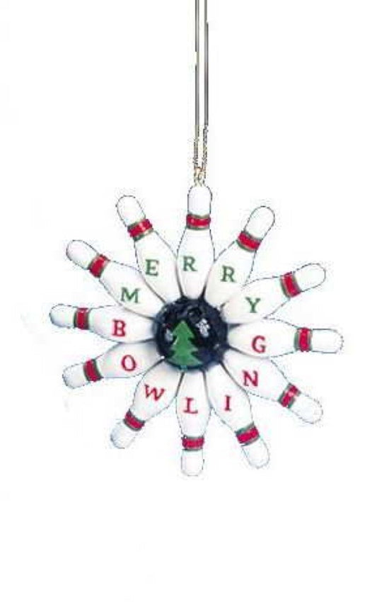 Classic Blue Collar Game Ornament - Bowling