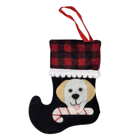 Doggie Mini Stocking Ornament - Lab
