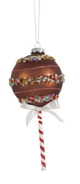 Cake Pop Ornaments  - Brown - Final Sale