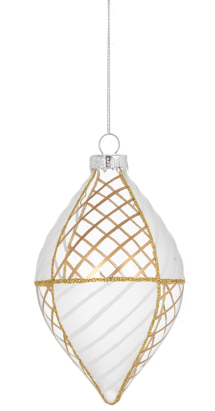 Gold & Frost Holiday Shape Ornaments - Final Sale