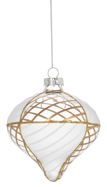 Gold & Frost Holiday Shape Ornaments - Final Sale