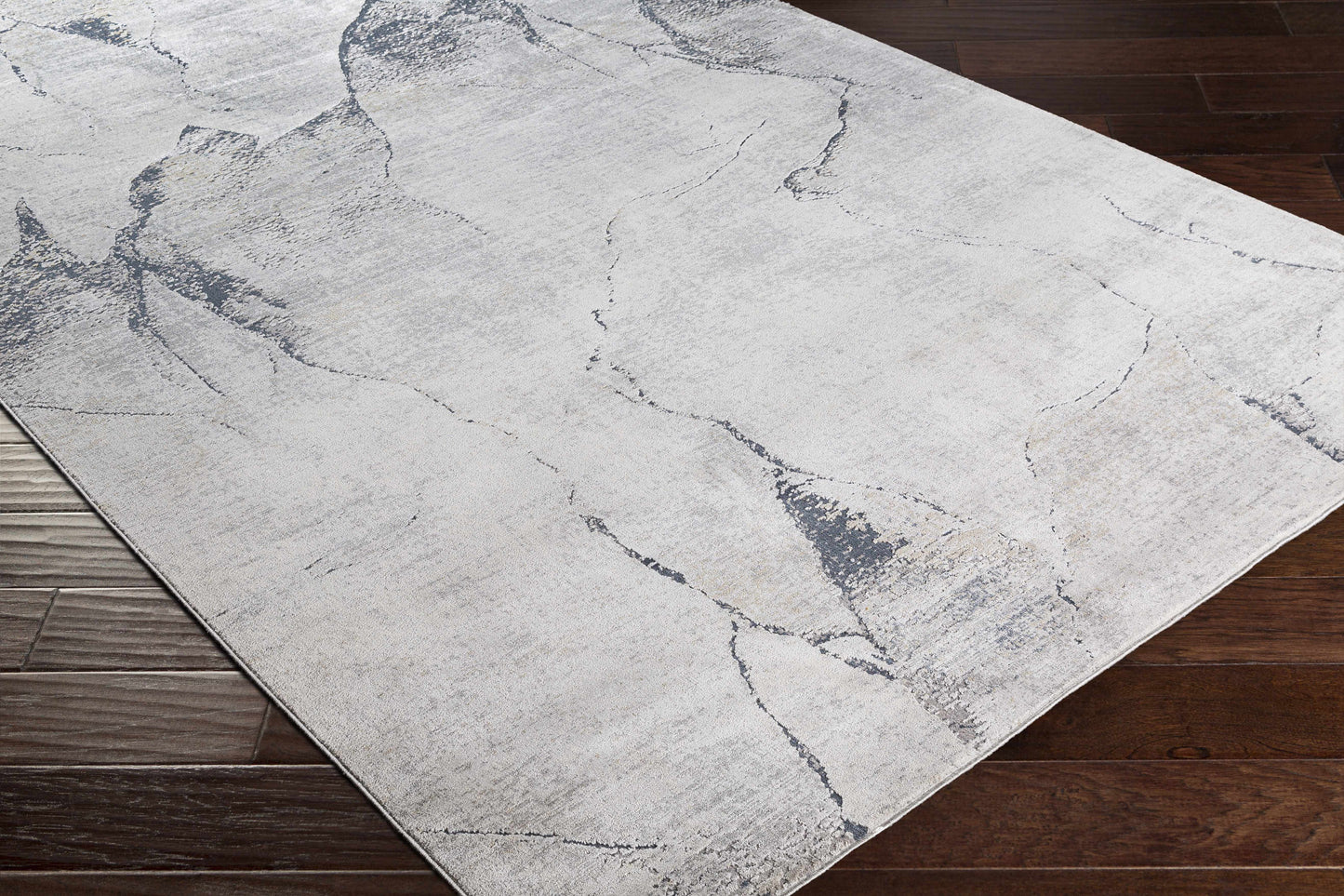 Gasquet Gray Marble Textured Luxe Rug