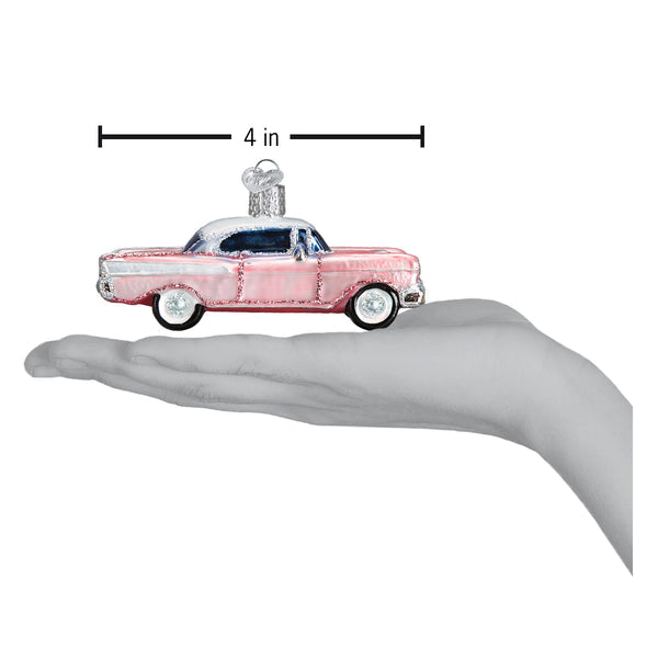 Classic Car Glass Ornament