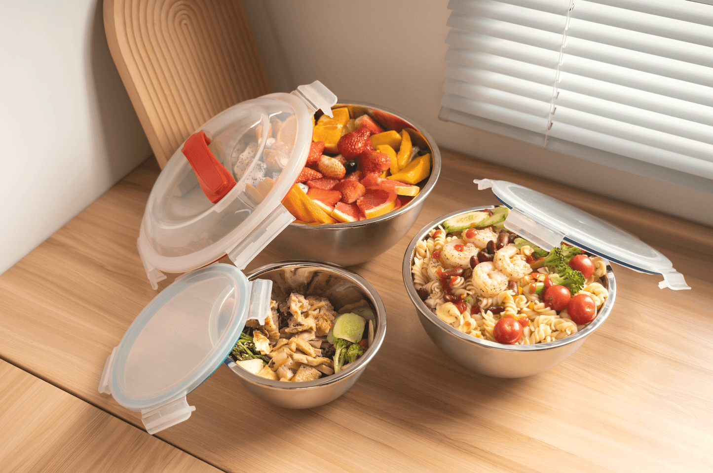 Mix & Carry Stainless Steel Bowl Set