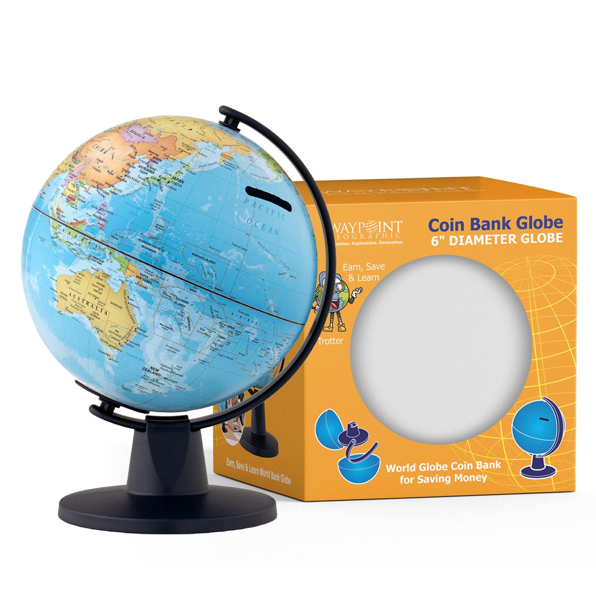 GeoClassic Coin Bank Globe