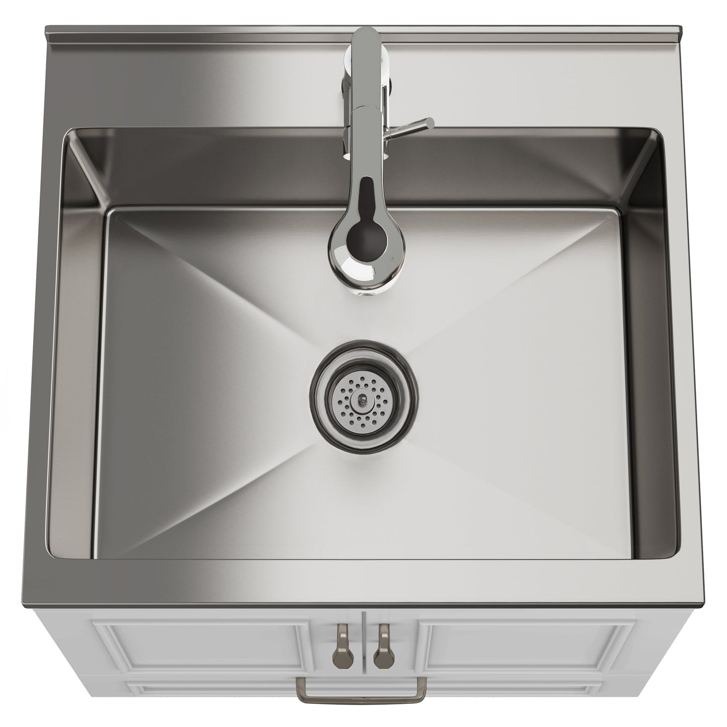 Cardinal - 24" Laundry Cabinet with Faucet and Stainless Steel Sink