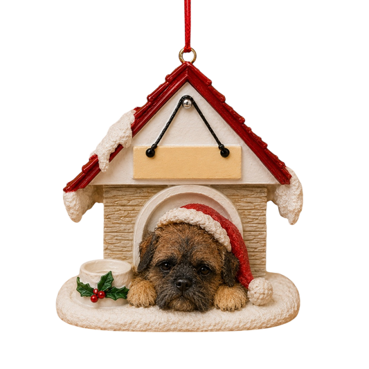Ceramic Doghouse Ornament - Boxer