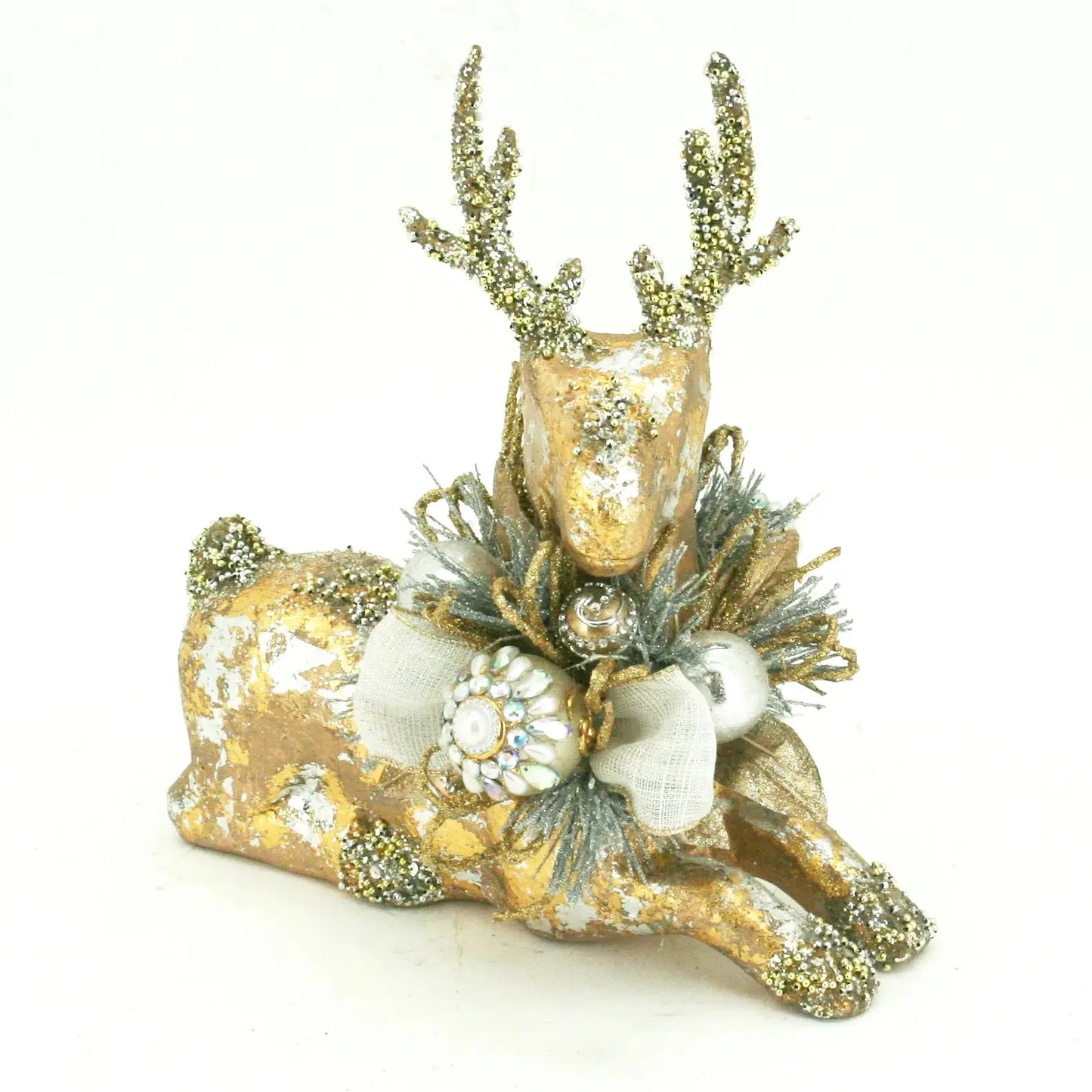 Golden Beaded Reindeer - 4 Sizes/Styles