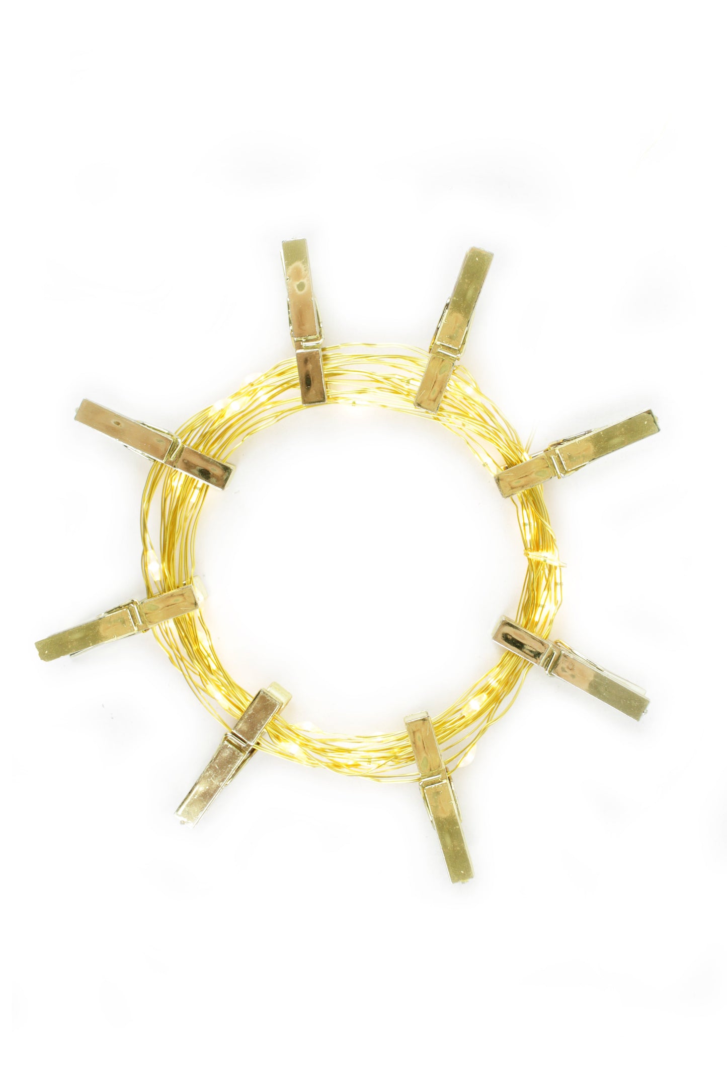 36 LED Gold Photo Clip String Light- Battery Operated