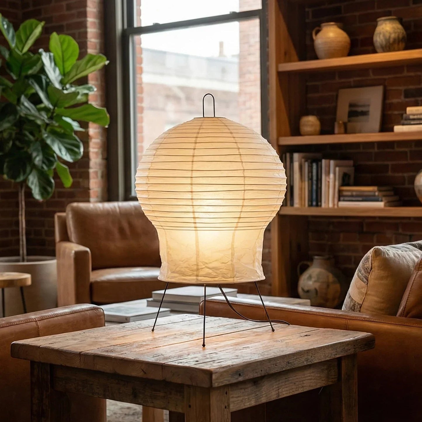 Akari Gourd Shaped 2N Table Lamp