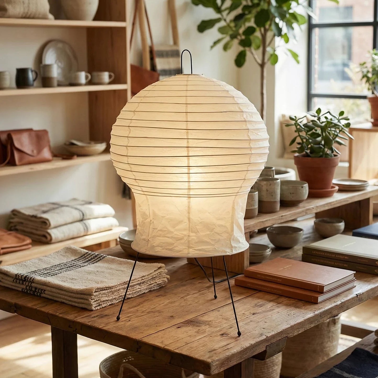 Akari Gourd Shaped 2N Table Lamp