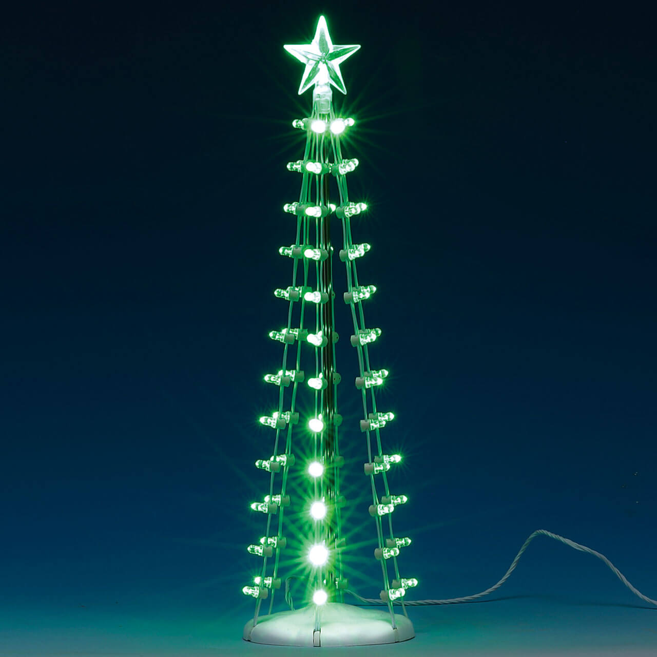 Lighted Silhouette Tree - Green - 9 Inch