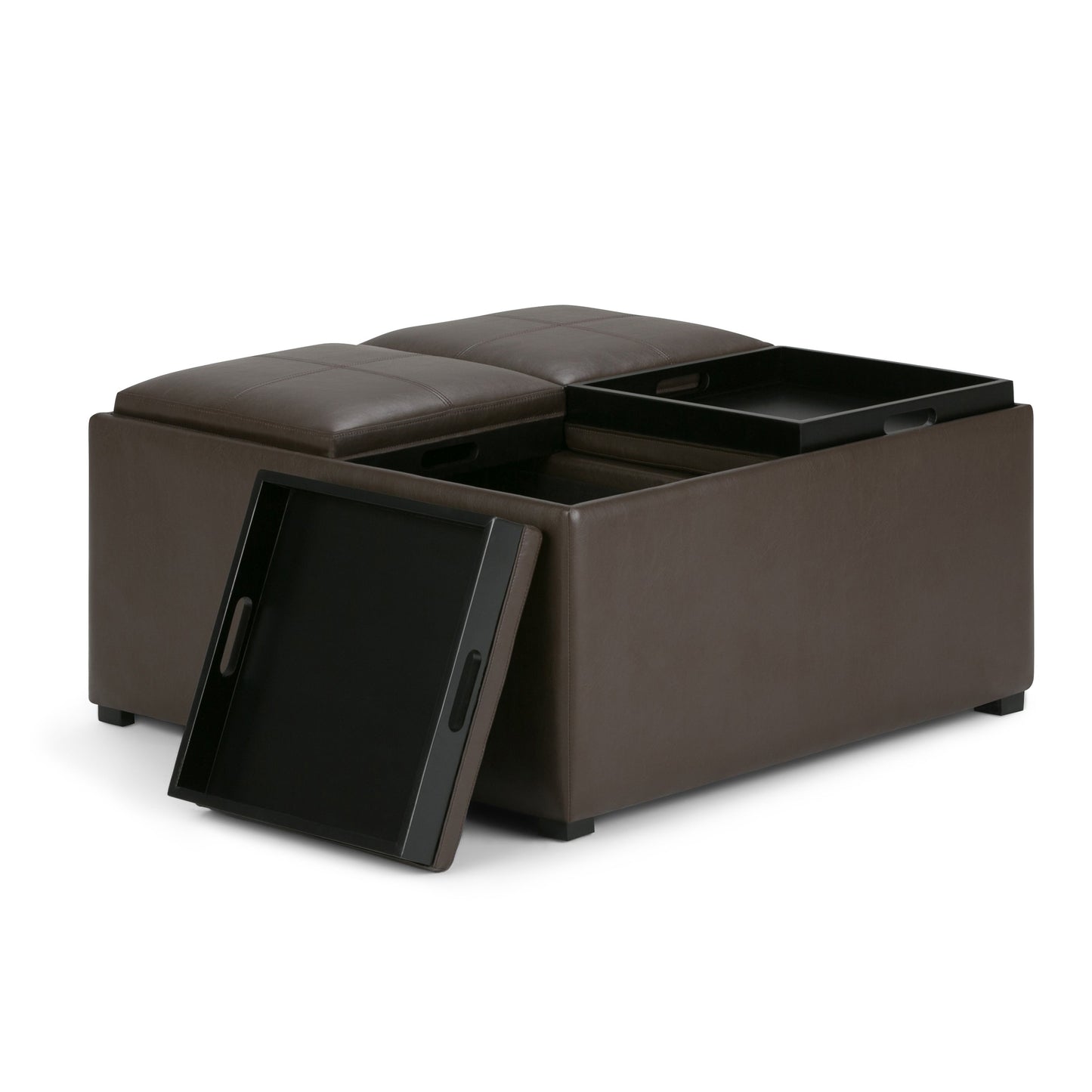 Avalon Square Coffee Table Storage Ottoman