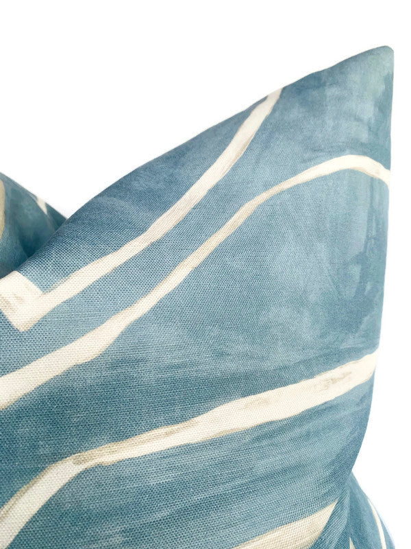 Graffito Pillow Cover in Deep Sky, Kelly Wearstler Textiles