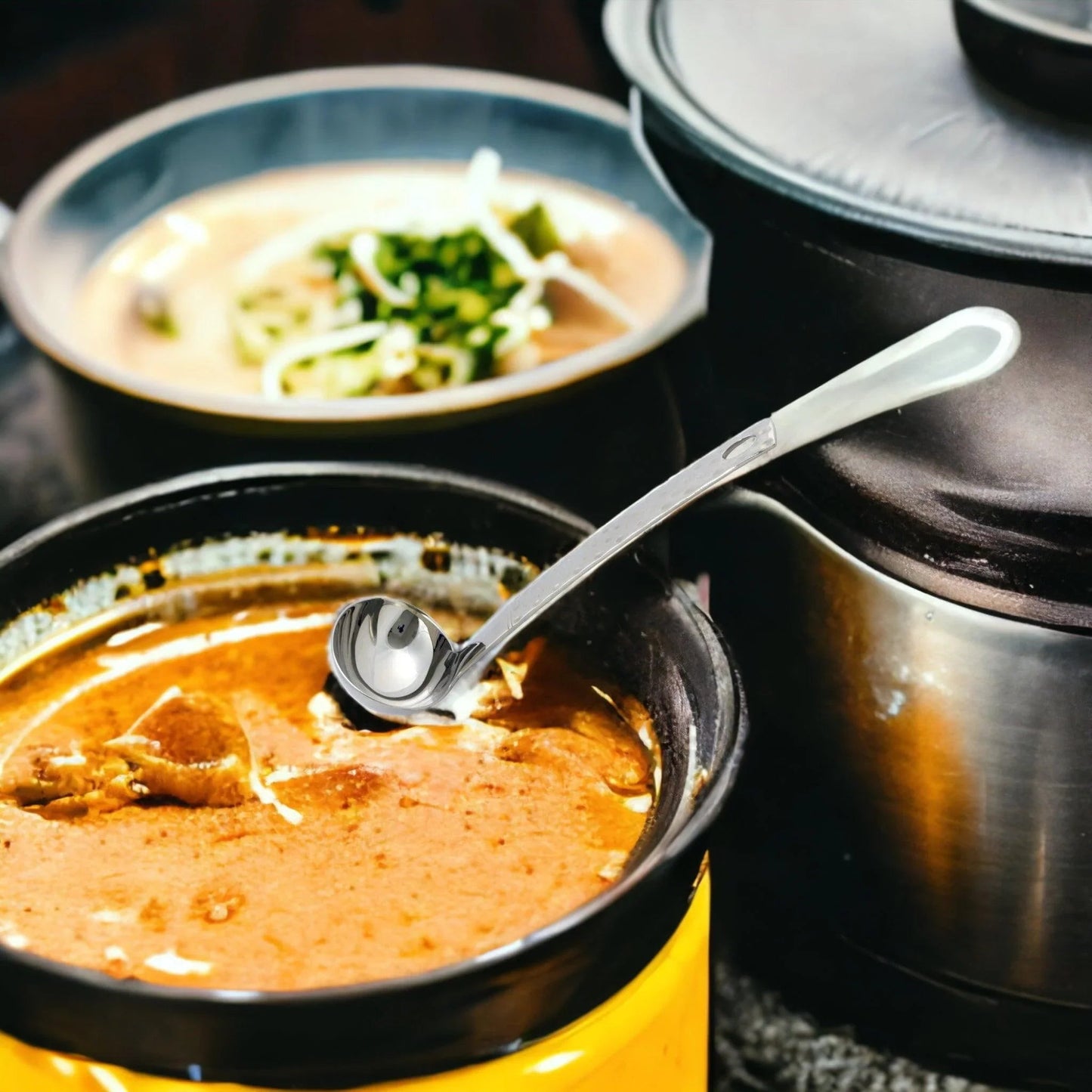 Gravy Boat Ladle with Hammered Design Handle